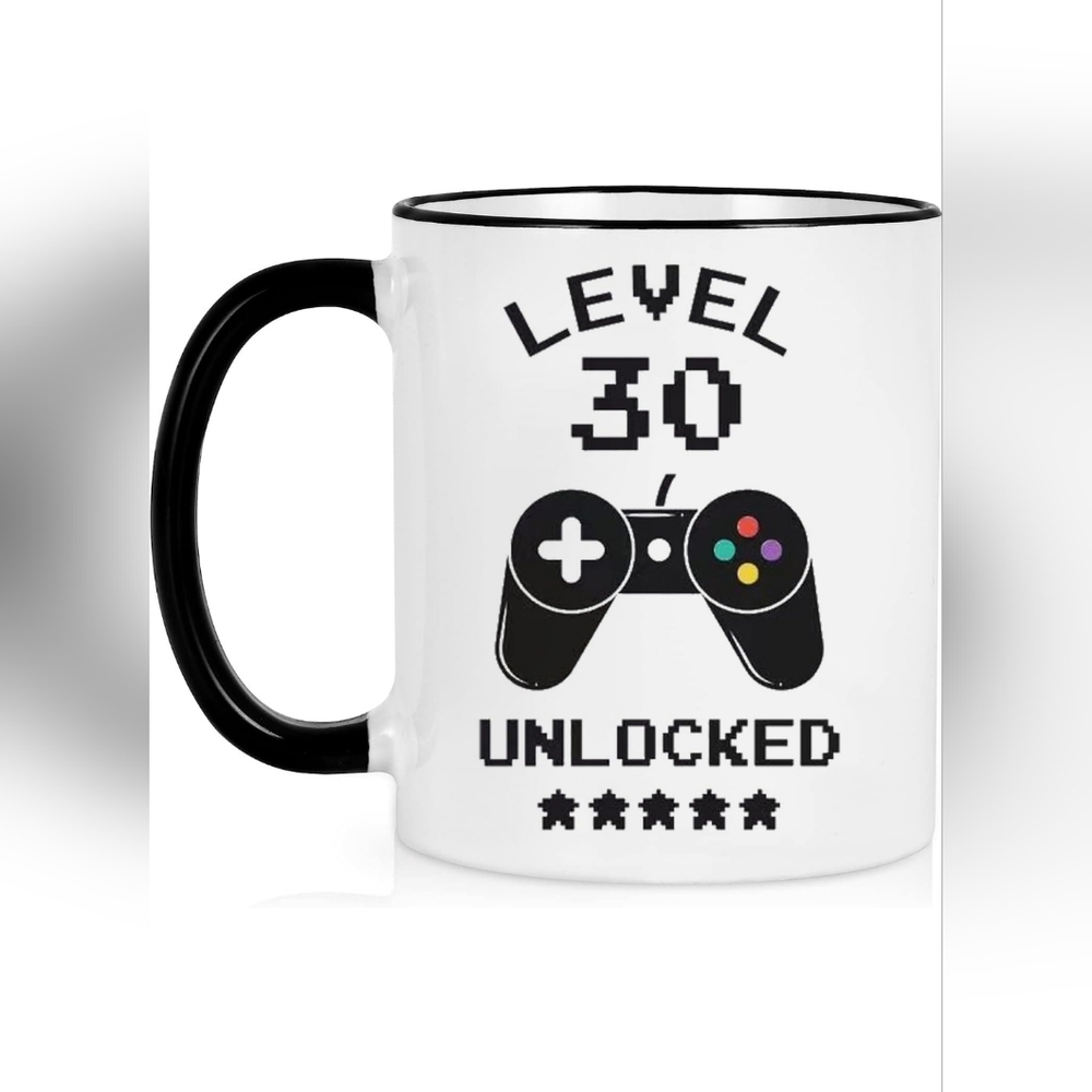 Level 30 Unlocked 30th Birthday Gamer Mug - Gift for Him or Her